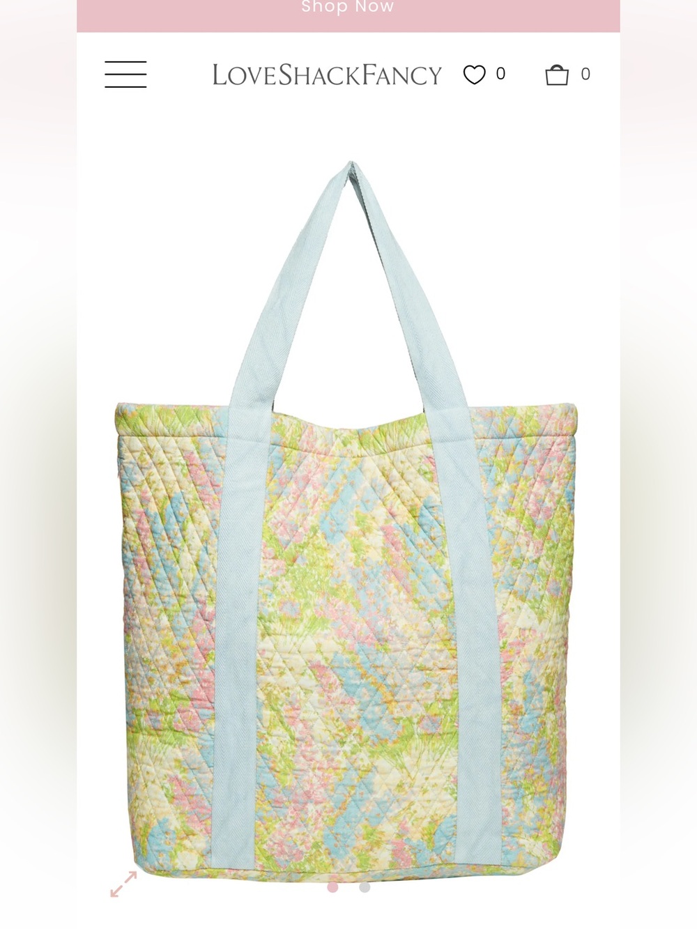 LoveShackFancy Henderson Quilted Tote Bag